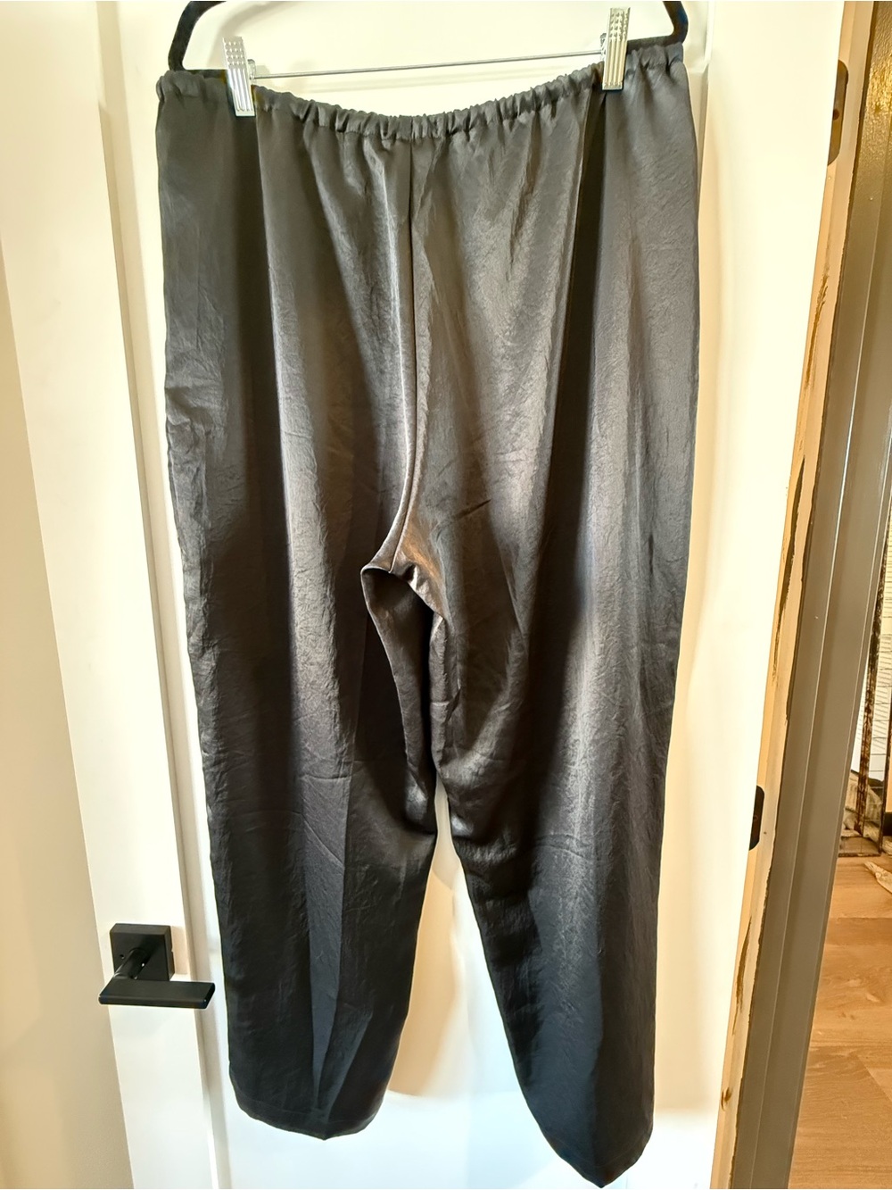 Madewell Satin Slim Pants in Black Size XL - Picture 4 of 5